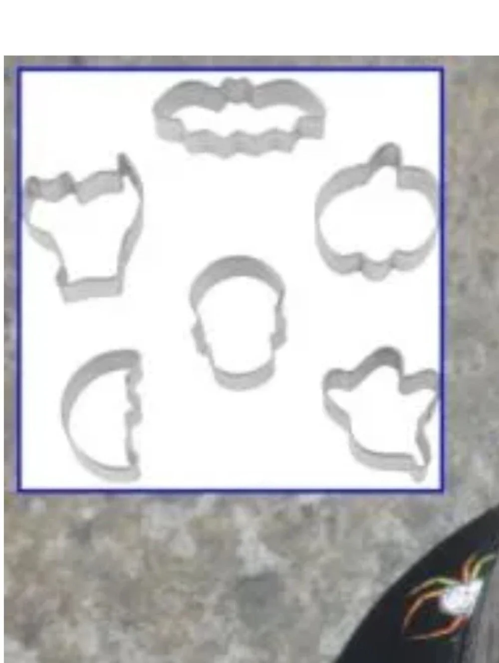 Halloween Wilton 6 Piece Mini Cookie Cutter Ghost Skull Bat Pumpkin Moon Cat